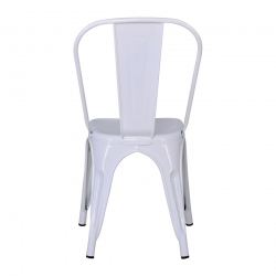 RELIX Καρέκλα Στοιβαζόμενη, Μέταλλο Βαφή Άσπρο  44x49x84cm
