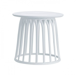 SABA Τραπεζάκι Βοηθητικό PP-UV Άσπρο  Φ50x45cm