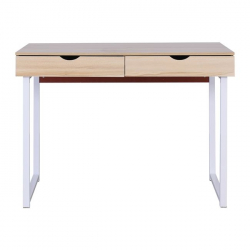 ΓΡΑΦΕΙΟ με 2 Συρτάρια Μέταλλο Βαφή Άσπρο - Maple  100x48x75cm