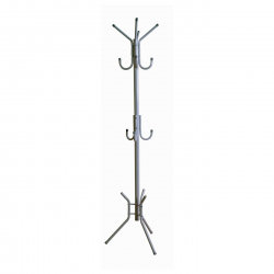 LEROY Καλόγερος Μέταλλο Βαφή Silver  38x38x176cm