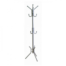 LEROY Καλόγερος Μέταλλο Βαφή Silver  38x38x176cm