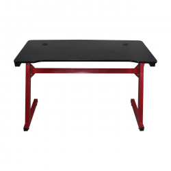 GAMING Γραφείο 120x60cm τ.Carbon Μέταλλο Βαφή Κόκκινο  120x60x75cm