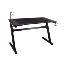 GAMING Γραφείο 120x60cm τ.Carbon Μέταλλο Βαφή Μαύρο  120x60x75cm