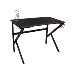 GAMING Γραφείο 100x60cm Μέταλλο Βαφή Μαύρο  100x60x75cm