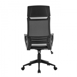 BF2500 Πολυθρόνα Γραφείου Διευθυντή Mesh Μαύρο - Pu Μαύρο  58x62x116/126cm