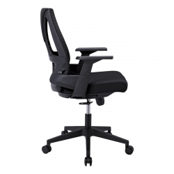 BF8760 Πολυθρόνα Γραφείου, Mesh Μαύρο, Ύφασμα Μαύρο  66x64x96/106cm