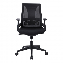 BF8760 Πολυθρόνα Γραφείου, Mesh Μαύρο, Ύφασμα Μαύρο  66x64x96/106cm