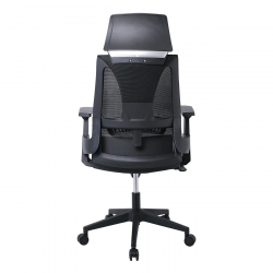 BF8750 Πολυθρόνα Γραφείου Διευθυντή, Mesh Γκρι, Ύφασμα Γκρι  65x64x117/127cm