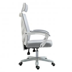 BF2985 Πολυθρόνα Γραφείου Διευθυντή, Άσπρο - Mesh Γκρι  60x66x111/121cm