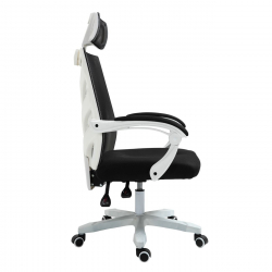 BF2985 Πολυθρόνα Γραφείου Διευθυντή, Άσπρο - Mesh Μαύρο  60x66x111/121cm