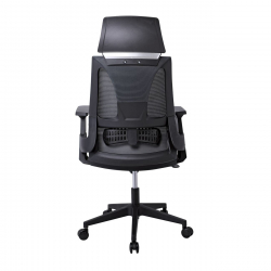 BF8750 Πολυθρόνα Γραφείου Διευθυντή, Mesh Μαύρο, Ύφασμα Μαύρο  65x64x117/127cm