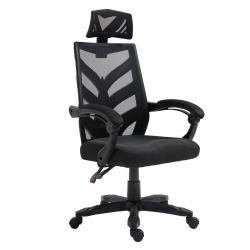 BF2980 Πολυθρόνα Γραφείου Διευθυντή, Mesh Μαύρο  60x66x111/121cm