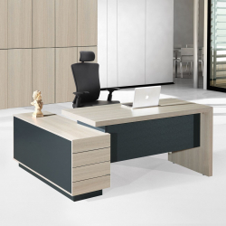 PROGRESS Γραφείο Αναστρέψιμη Γωνία, Ντουλάπι,Συρτάρι, Ράφι, Θέση Η/Υ,Απόχρωση Elm-Sky Grey  160x70 - 140x40 H.76/60cm