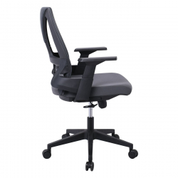 BF8760 Πολυθρόνα Γραφείου, Mesh Γκρι, Ύφασμα Γκρι  66x64x96/106cm
