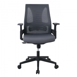 BF8760 Πολυθρόνα Γραφείου, Mesh Γκρι, Ύφασμα Γκρι  66x64x96/106cm