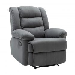 JULIA Πολυθρόνα Relax Σαλονιού - Καθιστικού, Ύφασμα Γκρι  93x90x100cm