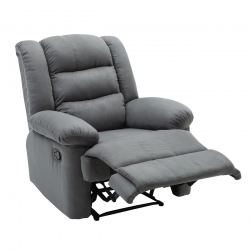 JULIA Πολυθρόνα Relax Σαλονιού - Καθιστικού, Ύφασμα Γκρι  93x90x100cm