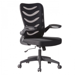 BF2945 Πολυθρόνα Γραφείου Mesh Μαύρο - Ύφασμα Μαύρο  61x61x97/107cm