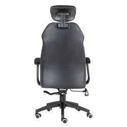 BF8300 Πολυθρόνα Γραφείου Διευθυντή, Microfiber Μαύρο PU Μαύρο  64x72x122/130cm