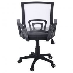 BF2101-P Πολυθρόνα Γραφείου με Ανάκλιση Mesh Γκρι - Μαύρο Pu  60x54x84/94cm
