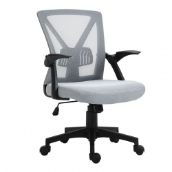 BF2130 Πολυθρόνα Γραφείου Ανακλινόμενα Μπράτσα - Mesh Γκρι  61x57x91/101cm