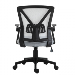 BF2130 Πολυθρόνα Γραφείου Ανακλινόμενα Μπράτσα - Mesh Γκρι  61x57x91/101cm