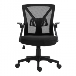 BF2130 Πολυθρόνα Γραφείου Ανακλινόμενα Μπράτσα - Mesh Μαύρο  61x57x91/101cm