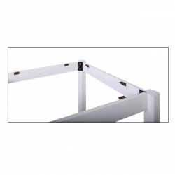 ΚΑΦΕΝΕΙΟΥ Βάση Τραπεζιού Οξιά Λυόμενη για Επιφάνεια 70x110cm Βαφή Εμποτισμού Λάκα Άσπρο  59x99x73cm