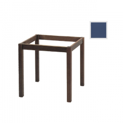 ΚΑΦΕΝΕΙΟΥ Βάση Τραπεζιού Οξιά Λυόμενη για Επιφάνεια 60x60cm, Βαφή Εμποτισμού Ανιλίνη Μπλε  49x49x73cm