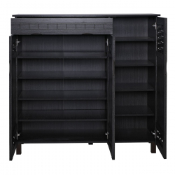 Παπουτσοθήκη - Ντουλάπι 3 Πόρτες με 1 Συρτάρι Απόχρωση Zebrano  115x38x119cm