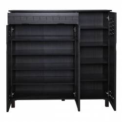 Παπουτσοθήκη - Ντουλάπι 3 Πόρτες με 1 Συρτάρι Απόχρωση Zebrano  115x38x119cm