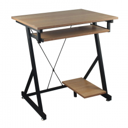 UNIT Γραφείο Η/Υ Μέταλλο Βαφή Μαύρο, Melamine Απόχρωση Sonoma  70x55x75cm