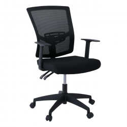 BF2910 Πολυθρόνα Γραφείου Μαύρο Mesh - Ύφασμα Μαύρο  61x58x91/101cm