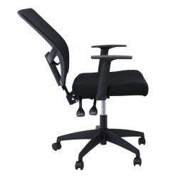 BF2910 Πολυθρόνα Γραφείου Μαύρο Mesh - Ύφασμα Μαύρο  61x58x91/101cm