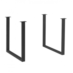 LIZARD Βάση Τραπεζιού Set 2 τεμαχίων 79x6 H.73cm Μέταλλο Μαύρο  79x6 H.73cm