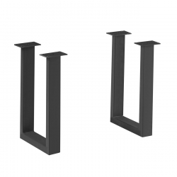 LIZARD Βάση Set 2 τεμαχίων 30x6 H.43cm για Τραπεζάκι Σαλονιού Μέταλλο Μαύρο  30x6 H.43cm
