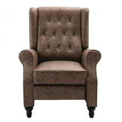 CHESTER Relax Πολυθρόνα Μπερζέρα Σαλονιού, Καθιστικού Ύφασμα Απόχρωση Antique Καφέ  78x85x104cm