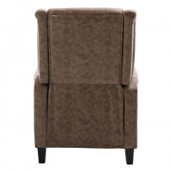 CHESTER Relax Πολυθρόνα Μπερζέρα Σαλονιού, Καθιστικού Ύφασμα Απόχρωση Antique Καφέ  78x85x104cm