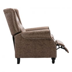 CHESTER Relax Πολυθρόνα Μπερζέρα Σαλονιού, Καθιστικού Ύφασμα Απόχρωση Antique Καφέ  78x85x104cm