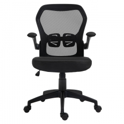 BF2920W Πολυθρόνα Γραφείου, Ανακλινόμενα Μπράτσα, Mesh Μαύρο  60x60x95/105cm