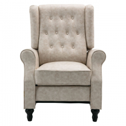 CHESTER Relax Πολυθρόνα Μπερζέρα Σαλονιού, Καθιστικού Ύφασμα Απόχρωση Antique Εκρού  78x85x104cm