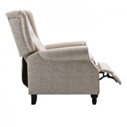 CHESTER Relax Πολυθρόνα Μπερζέρα Σαλονιού, Καθιστικού Ύφασμα Απόχρωση Antique Εκρού  78x85x104cm