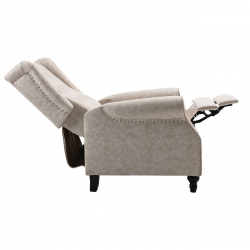 CHESTER Relax Πολυθρόνα Μπερζέρα Σαλονιού, Καθιστικού Ύφασμα Απόχρωση Antique Εκρού  78x85x104cm