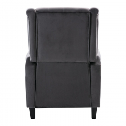 CHESTER Relax Πολυθρόνα Μπερζέρα Σαλονιού, Καθιστικού Ύφασμα Velure Γκρι  78x85x104cm