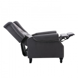 CHESTER Relax Πολυθρόνα Μπερζέρα Σαλονιού, Καθιστικού Ύφασμα Velure Γκρι  78x85x104cm