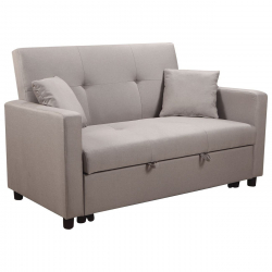 IMOLA Καναπές - Κρεβάτι Σαλονιού - Καθιστικού, 2Θέσιος Ύφασμα Cappuccino  154x100x93(Κρεβ130x190x44)cm