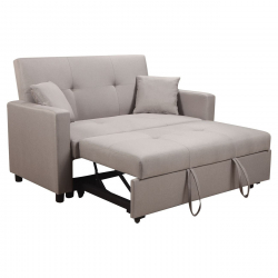 IMOLA Καναπές - Κρεβάτι Σαλονιού - Καθιστικού, 2Θέσιος Ύφασμα Cappuccino  154x100x93(Κρεβ130x190x44)cm