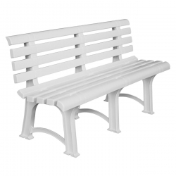 ATENA Παγκάκι Κήπου-Βεράντας, PP Άσπρο  150x73x51cm