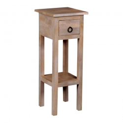 CLASSIC Stand - Τραπεζάκι Βοηθητικό Η.65cm, 1 Συρτάρι, Ξύλο Ακακία Φυσικό  25x25 H.65cm