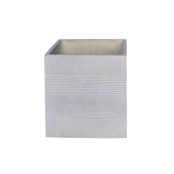 FLOWER POT-11 Σαγρέ Απόχρωση Beige  22x22x22cm